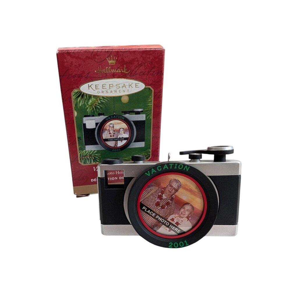 Hallmark Keepsake Camera Vaction 2001 photo‎ frame ornament y2k vtg